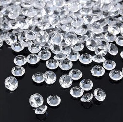 Gem Clear Round Crystal Diamond Stone Pearl Bead