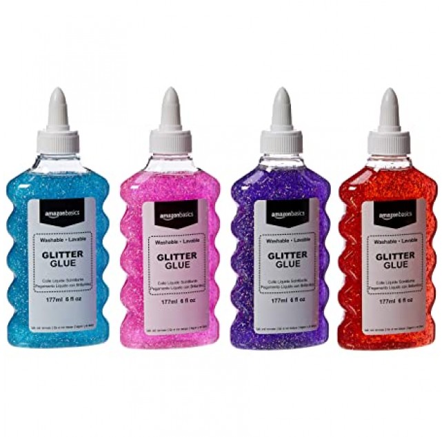 Liquid Washable Glitter Glue- 4 set