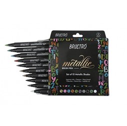 Metallic Brush Pens-Set of 10 Colors