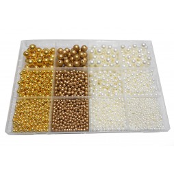 Pearl Shiny Golden and Matt Golden 3000 Beads
