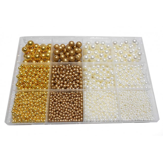 Pearl Shiny Golden and Matt Golden 3000 Beads