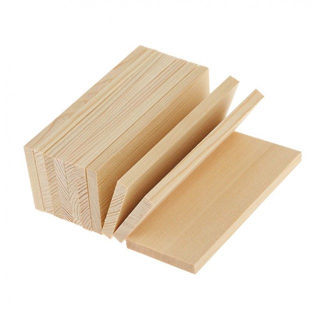 Pine Wood Rectangle Board Panel for Craft-10 Pieces