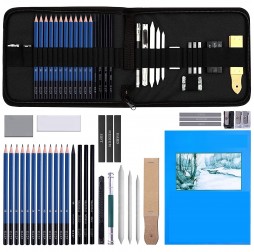 Professional Drawing Pencils and Sketch Kit-35 Pcs