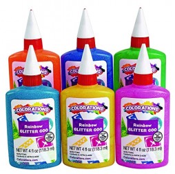 Rainbow Glitter Glue (4 oz)-Pack of 6